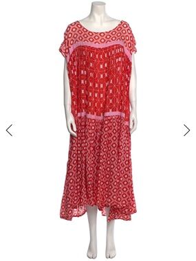 Yvonne S Red Boho Flowy Festival Dress